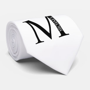 Monogramme personnalisé et Cravate de nom
