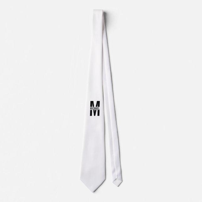 Monogramme personnalisé et Cravate de nom (Devant)