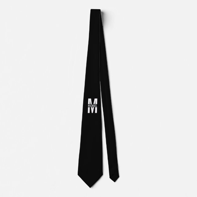 Monogramme personnalisé et Cravate de nom (Devant)