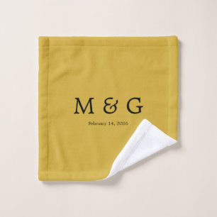 Monogramme personnalisé et date personnalisée M Or