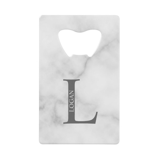 Monogramme personnalisé et nom bouteille de carte  (Devant)