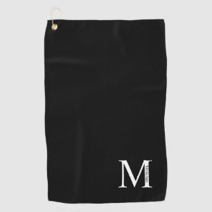 Monogramme personnalisé et nom serviette de golf