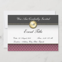 Monogramme personnalisé Fancy Formals Invitation