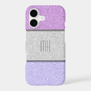 Monogramme personnalisé faux paillettes Bling
