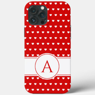 Monogramme Personnalisé Frappe coque iphone rouge
