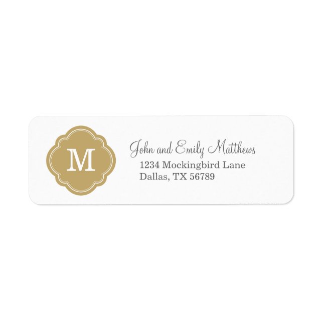 Monogramme personnalisé Gold (Devant)