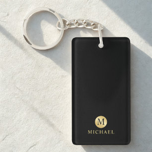 Monogramme Personnalisé Luxe Noir et Or