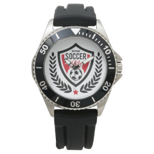 Monogramme personnalisé Montres du logo de soccer