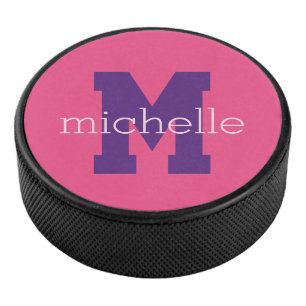 monogramme personnalisé & nom hockeyeur