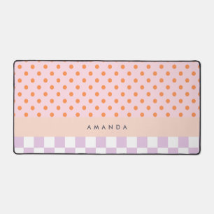 Monogramme personnalisé Pastel Polka Dot Lilac chè