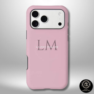 Monogramme personnalisé Taupe rose
