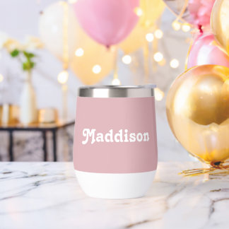 monogramme personnalisé, typographie rétro rose po