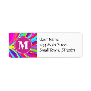 Monogramme Personnalisé Vivid Couleur Peinture Bru