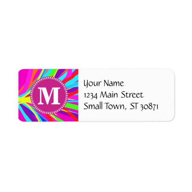 Monogramme Personnalisé Vivid Couleur Peinture Bru (Devant)
