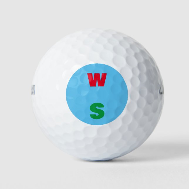 monogramme personnalisé votre nom balle de golf (Devant)