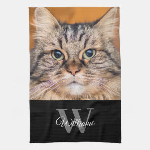 Monogramme Pet Photo Serviettes de cuisine