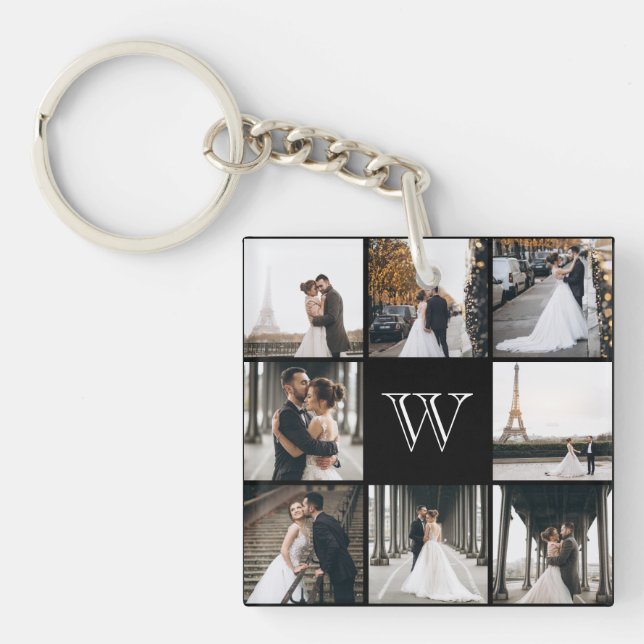 Monogramme Photo Collage Black Gift (Devant)
