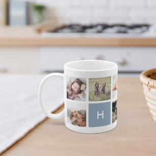 Monogramme Photo Collage Mug   Ardoise