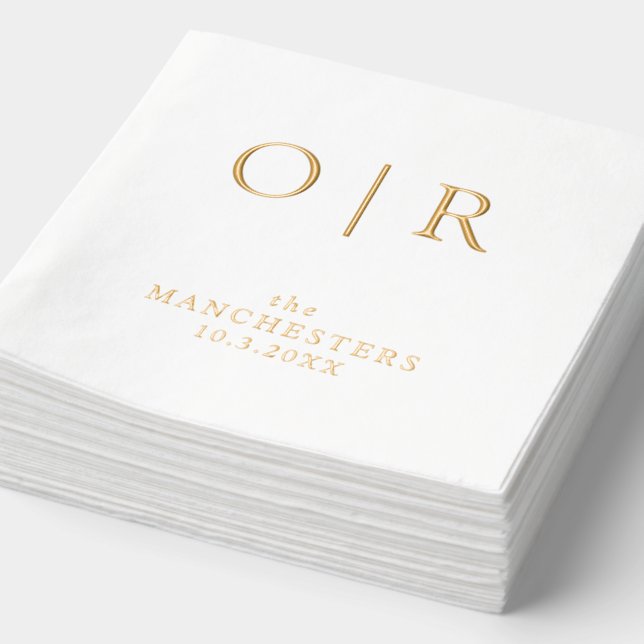 Monogramme premiers initiales Mariage d'huile d'or (Détail)