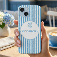 Monogramme Prépa Rayure Bleue Blanche Fantaisiste