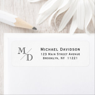 Monogramme professionnel 2 Initiale Simple Clean