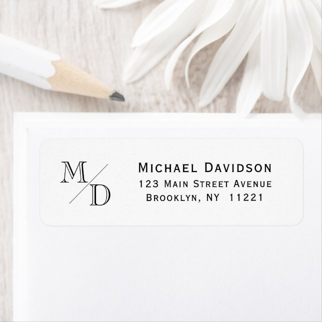 Monogramme professionnel 2 Initiale Simple Clean (En situation)