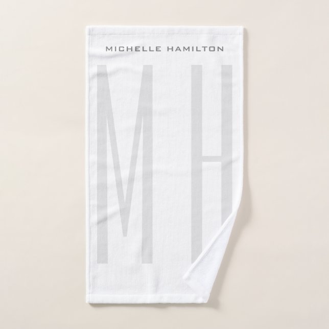Monogramme professionnel moderne minimaliste simpl (Serviette à main)