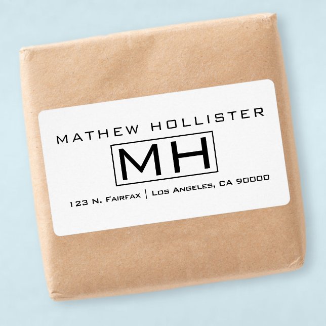 Monogramme Professionnel Moderne Texte Noir sur Fo (Créateur téléchargé)