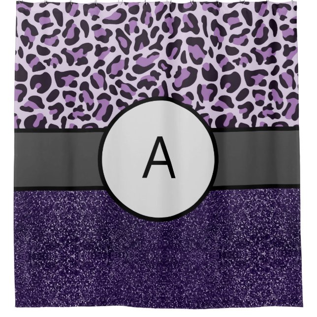 Monogramme Purple Luxe Douche Rideau Bain (Devant)