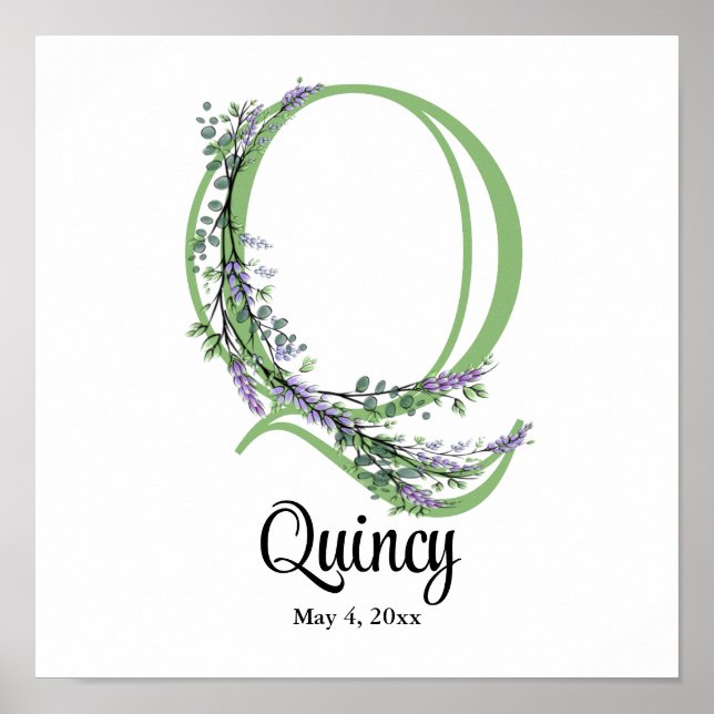 Monogramme Q, Poster de la pépinière d'eucalyptus  (Devant)