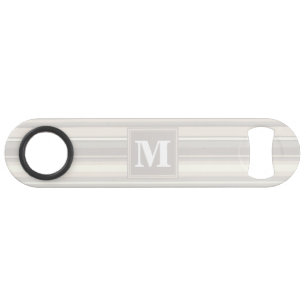 Monogramme rayures beiges