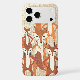 Monogramme Retro Fox Art Orange Retro iphone 5