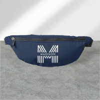 Monogramme Retro Marine moderne bleu