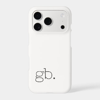 Monogramme Rétro Minimal Blanc