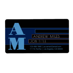 Monogramme rétro-moderne et formes et couleurs mod