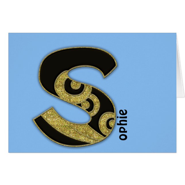 monogramme rétro - S (Devant horizontal)