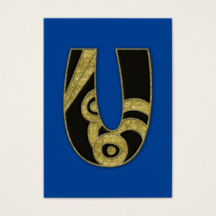 monogramme rétro - U