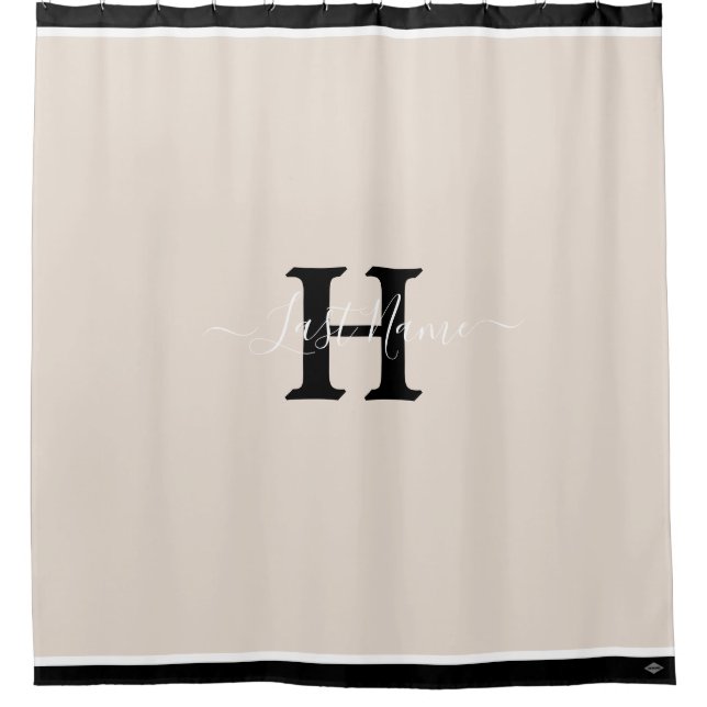 Monogramme rideau de douche HAMbyWG (Devant)