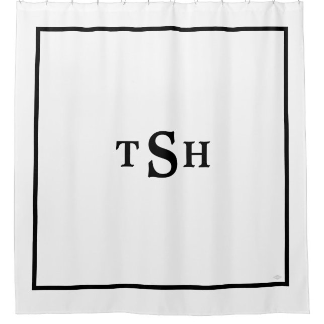 Monogramme rideau de douche HAMbyWG (Devant)