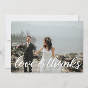 Monogramme romantique ⎢ Carte de remerciements Mar