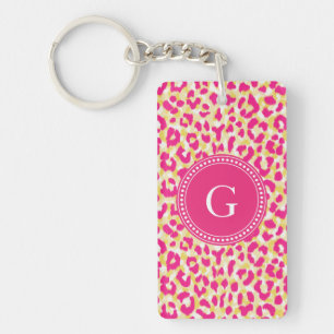 Monogramme rose coloré Girly d'impression de