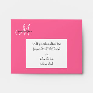 Monogramme rose de damassé épousant des enveloppes