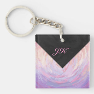 Monogramme rose et noir