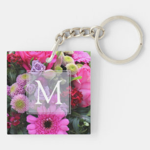 Monogramme rose et violet