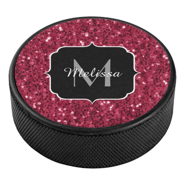 Monogramme rose foncé magenta faux scintillants (3/4/2016 12:00:00 AM)