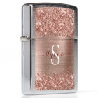 Monogramme Rose Gold Faux-Parties scintillant Girl
