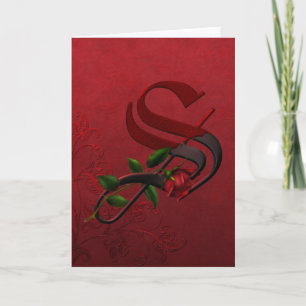 Monogramme rose gothique S