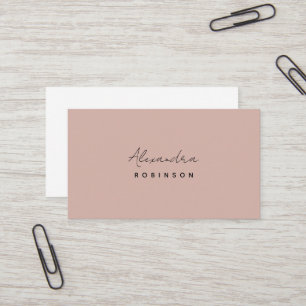 Monogramme Rose minimaliste Carte de visite fémini