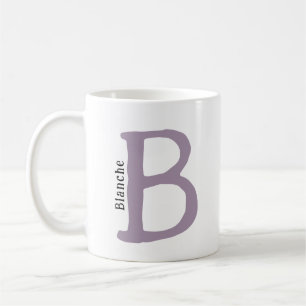 Monogramme rose moderne Initiale & Nom Café Mug