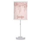 Monogramme rose or parties scintillant rose pâle g